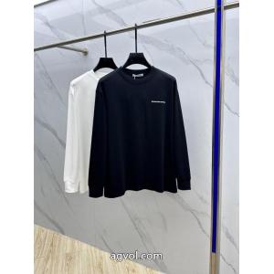 Alexander Wangおしゃれカジュアル丸首長袖Tシャツ