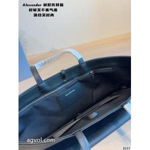 Alexander Wang PunchトートバッグLサイズ、黒プリーツ牛革